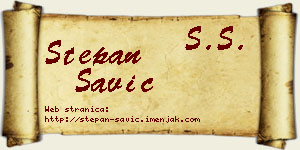 Stepan Savić vizit kartica